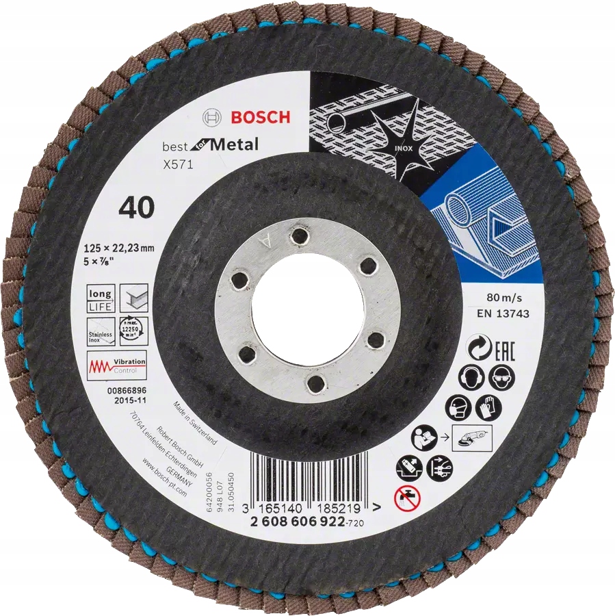 

Bosch Lamelka Wygięta Granulacja 40 125MM