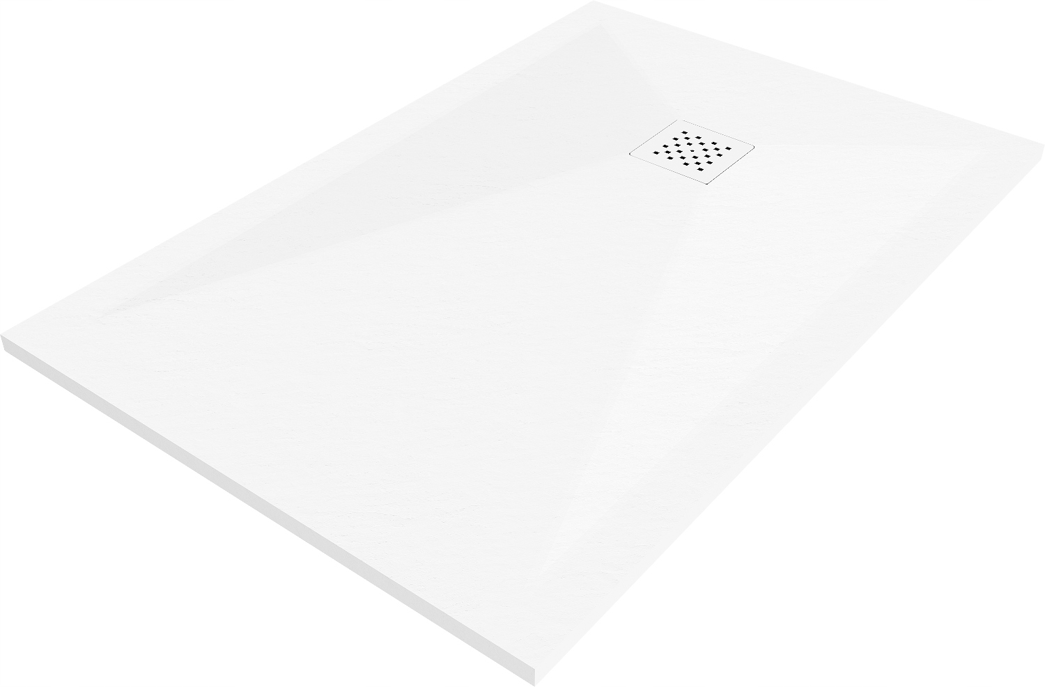 Mexen Stone+ Brodzik Kompozytowy 130 x 80 CM Biały Maskownica Biała