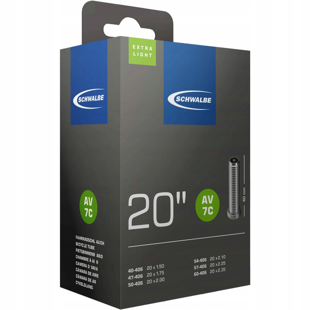 

Schwalbe Av 7C Extra Light Dętka 20x2.35 Auto 40mm