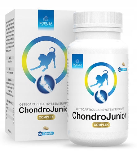 Pokusa ChondroLine ChondroJunior Minerały dla Psów rosnących 120 tabletek