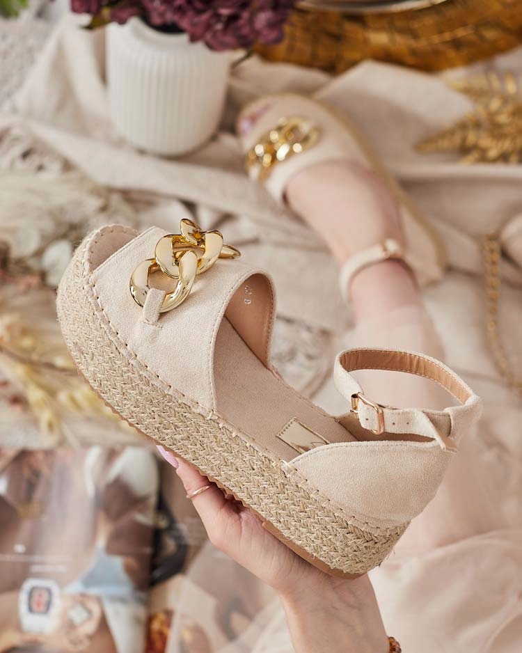 BEŻOWE ESPADRYLE DAMSKIE AMOSSE 40 Kod producenta FC-89