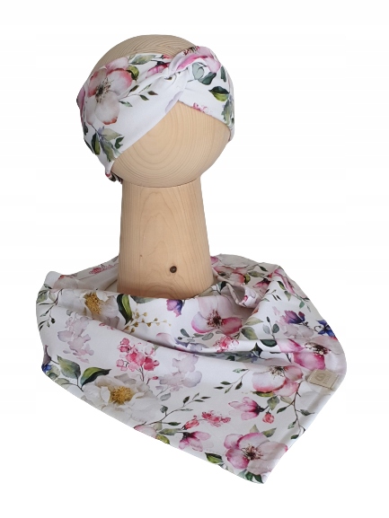

Zestaw Opaska Przeplatana Chusta Kwiaty 44-47cm