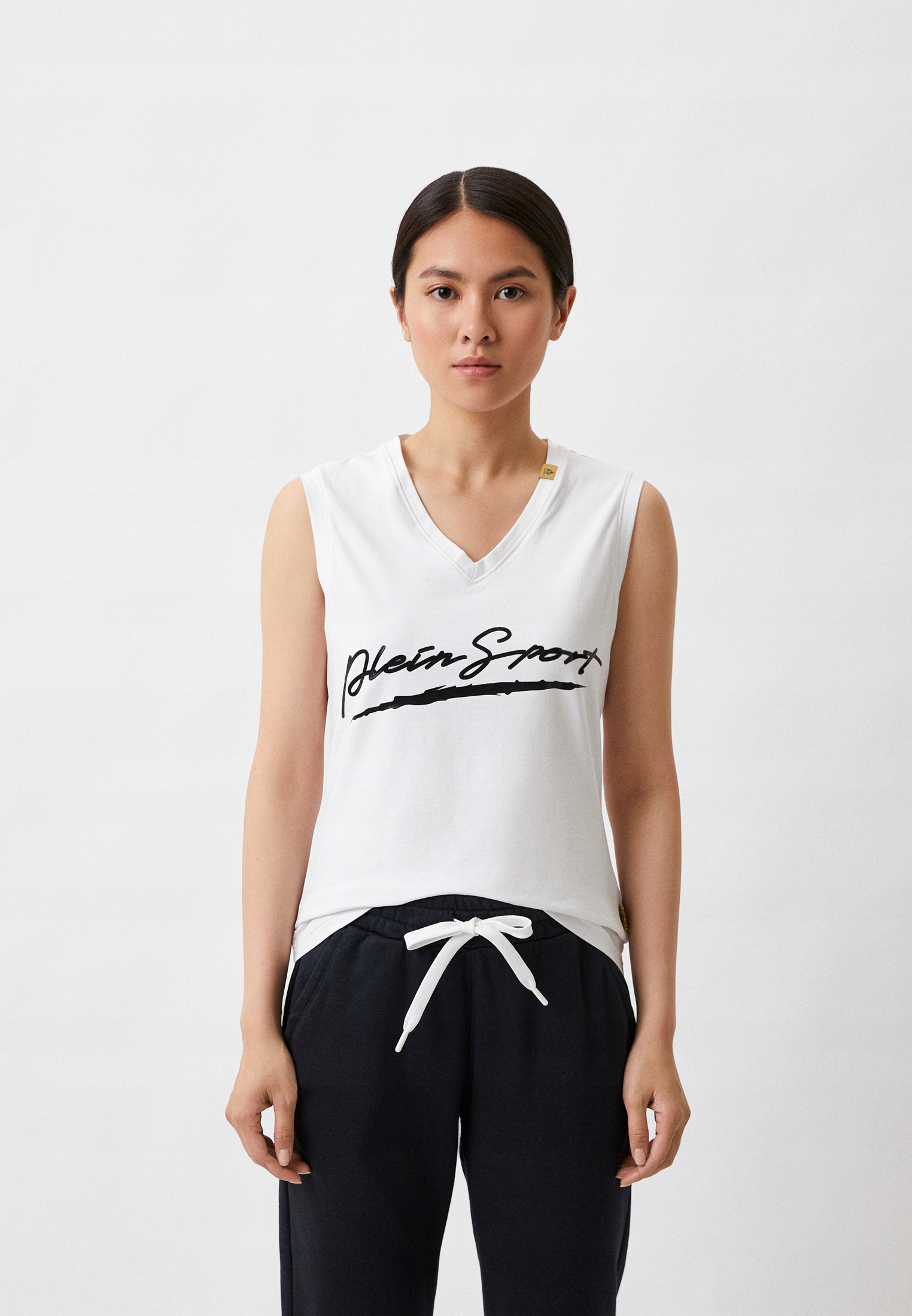 Plein Sport Bílý Logovaný Top (s)