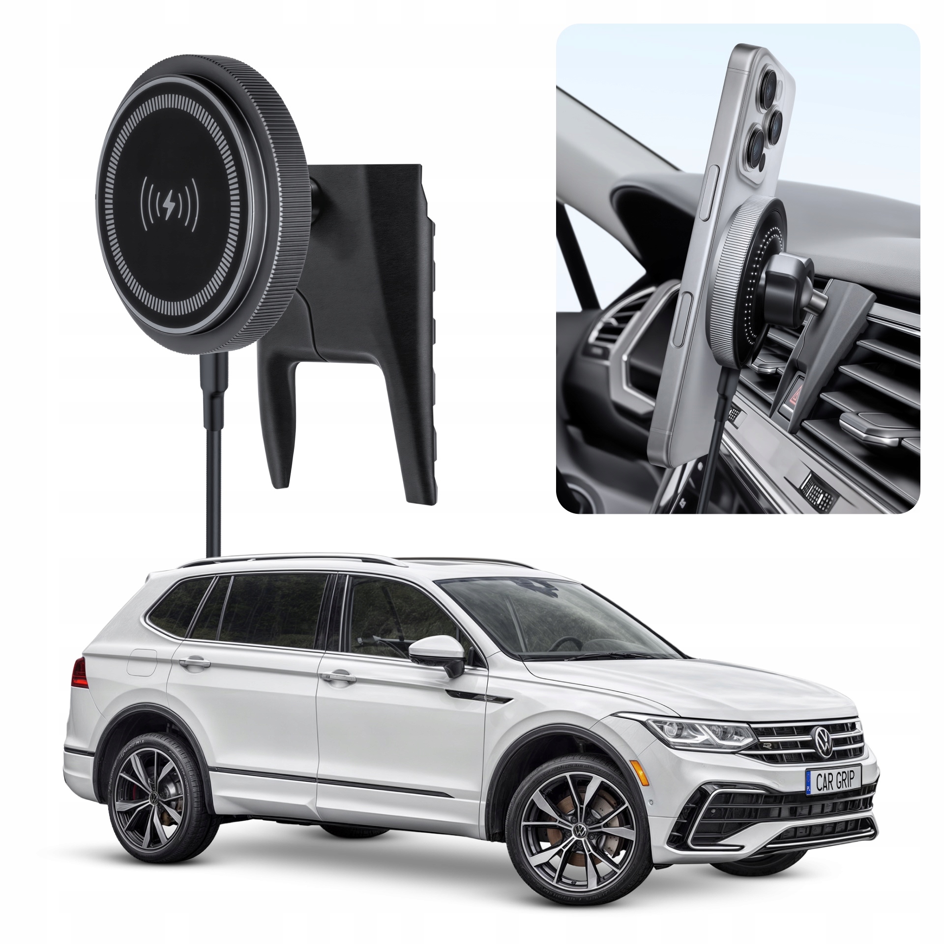 Uchwyt magnetyczny MagSafe z ładowaniem do Volkswagen Tiguan II 2 (2016-)