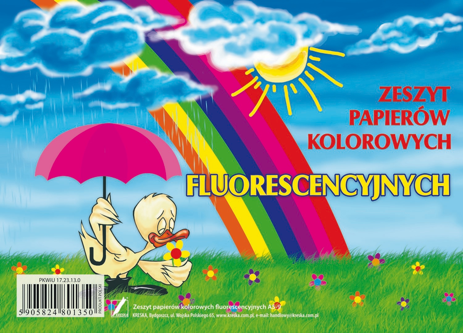 

Zeszyt papierów kolorowych Fluo A5/9k Kreska