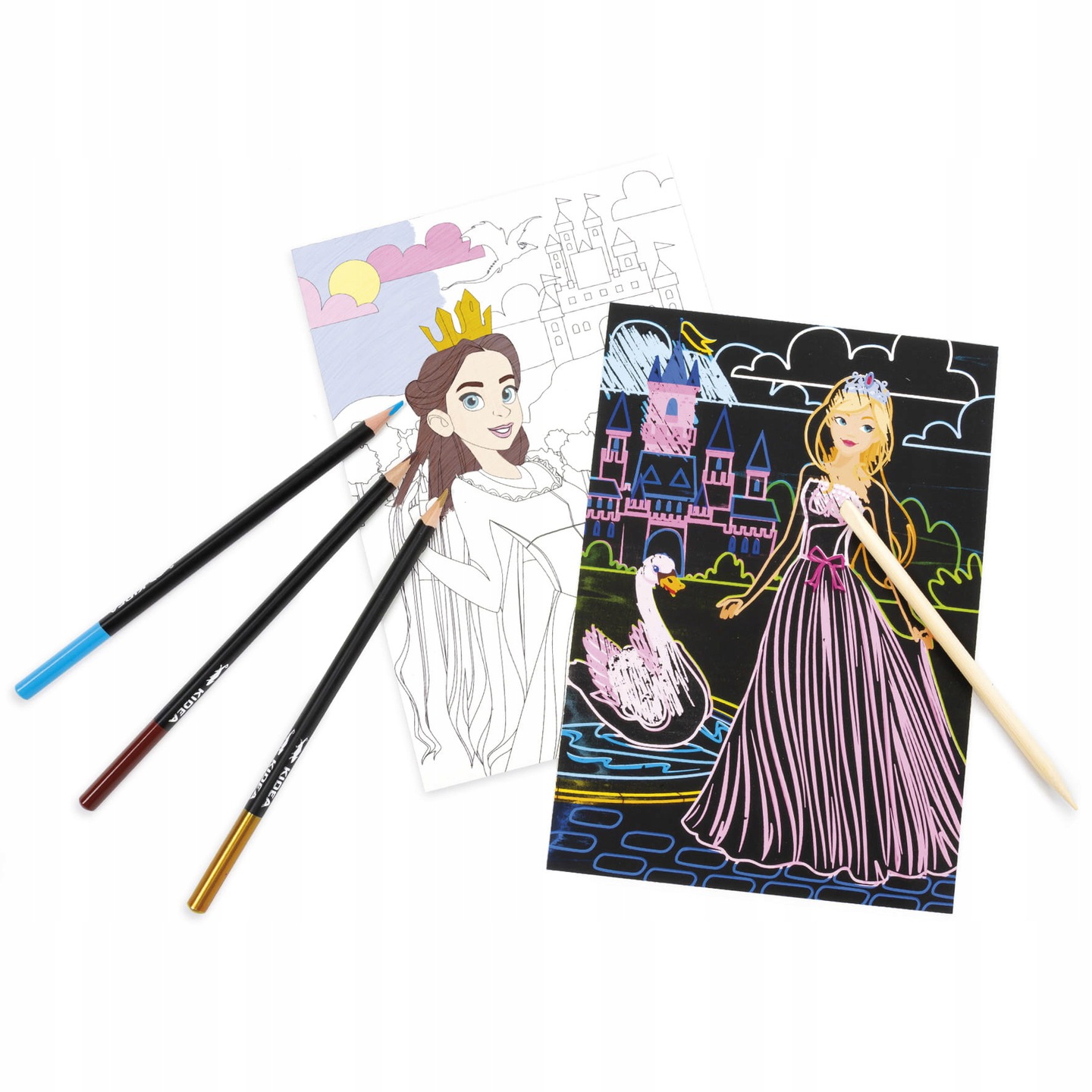 KIDEA WYDRAPYWANKA I KOLOROWANKA 2W1 KSIĘŻNICZKI Marka Kidea