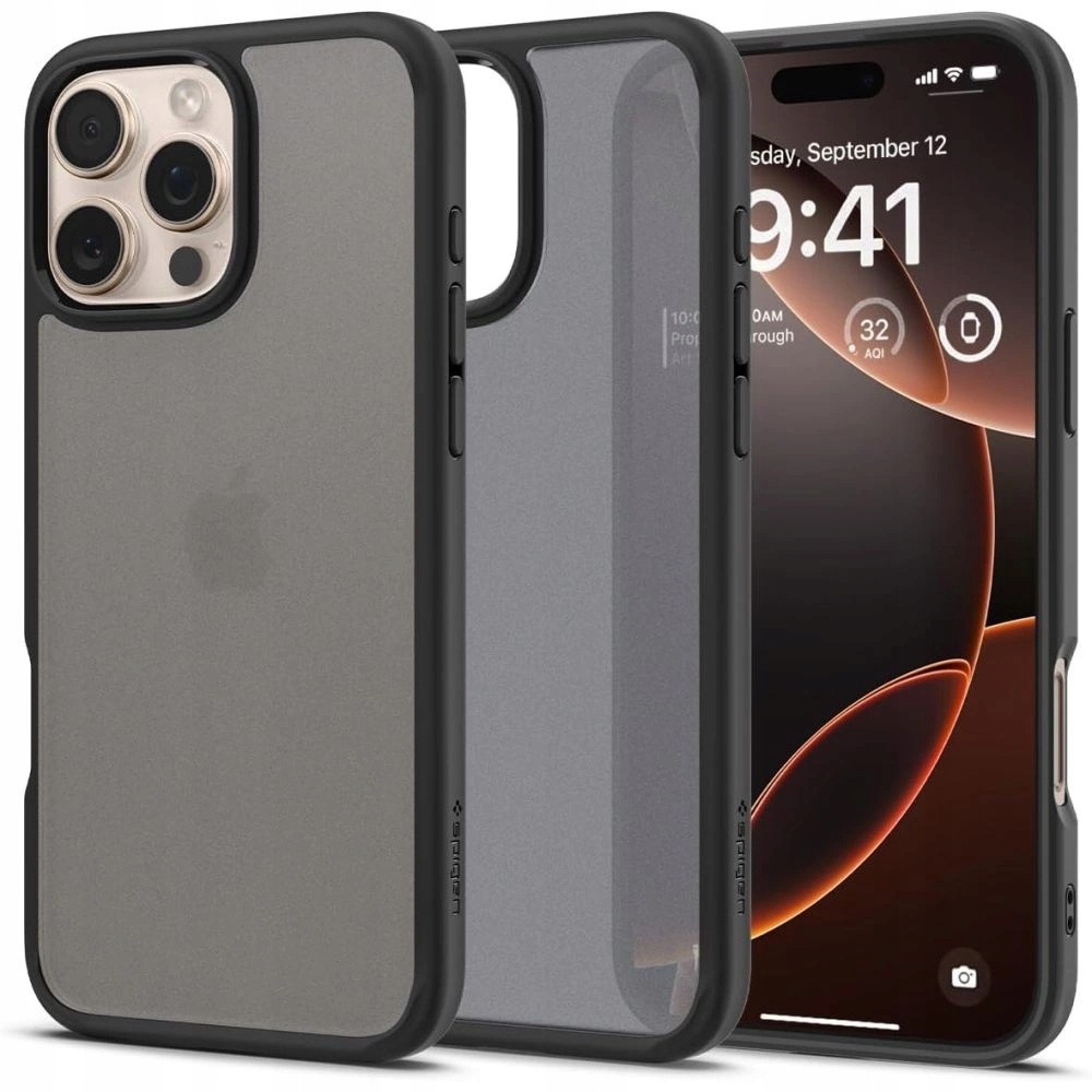 Etui Spigen Ultra Hybrid na iPhone 16 Pro Max czarne