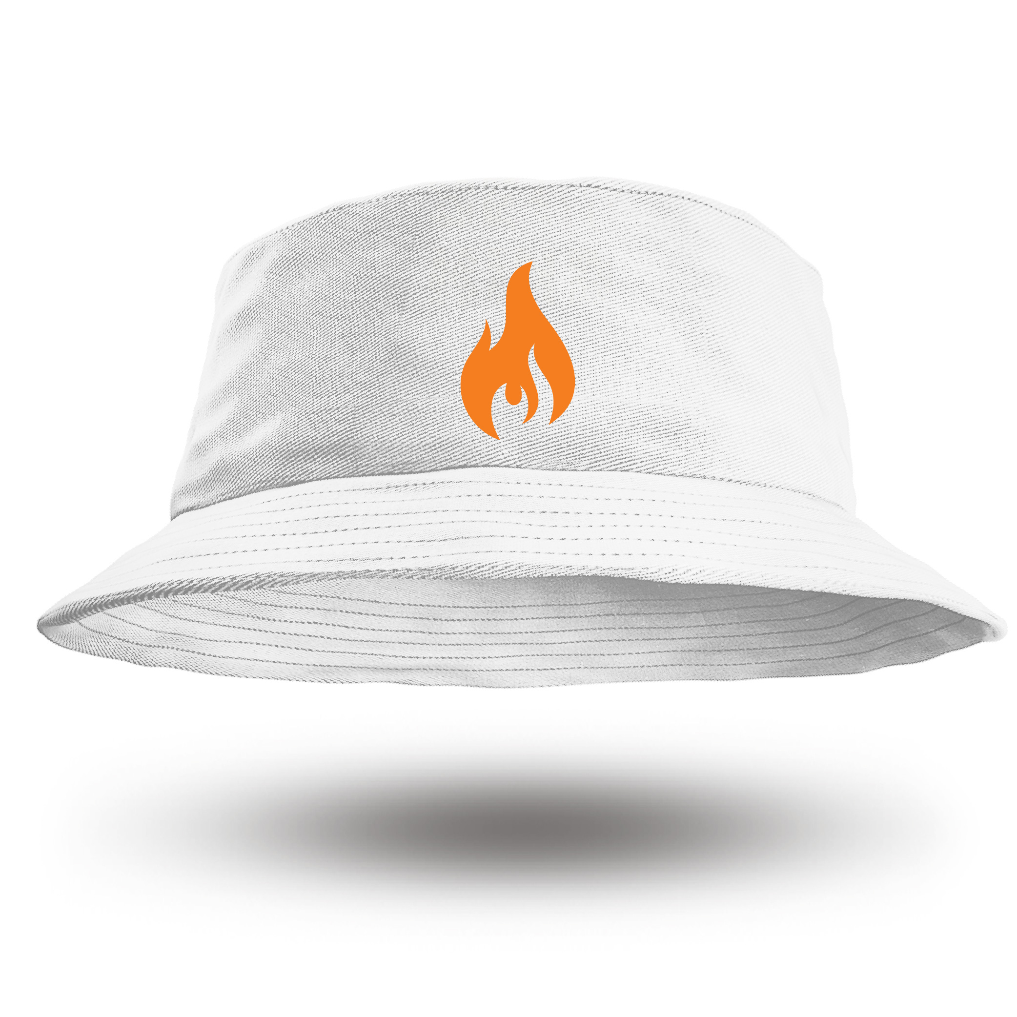 

Kapelusz Bucket Hat Biały Płomień Ogień Stylowy