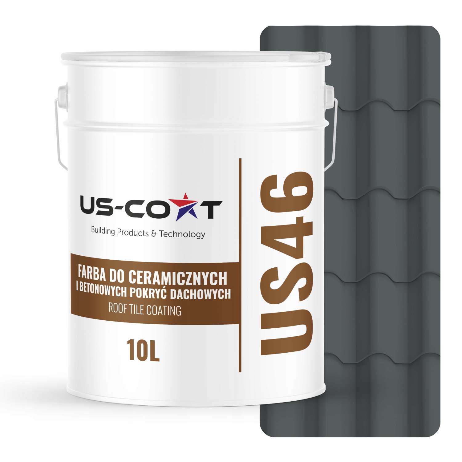 Farba Na Keramické Betónové Strechy Šedá Bazaltová RAL7012 10L Lesk