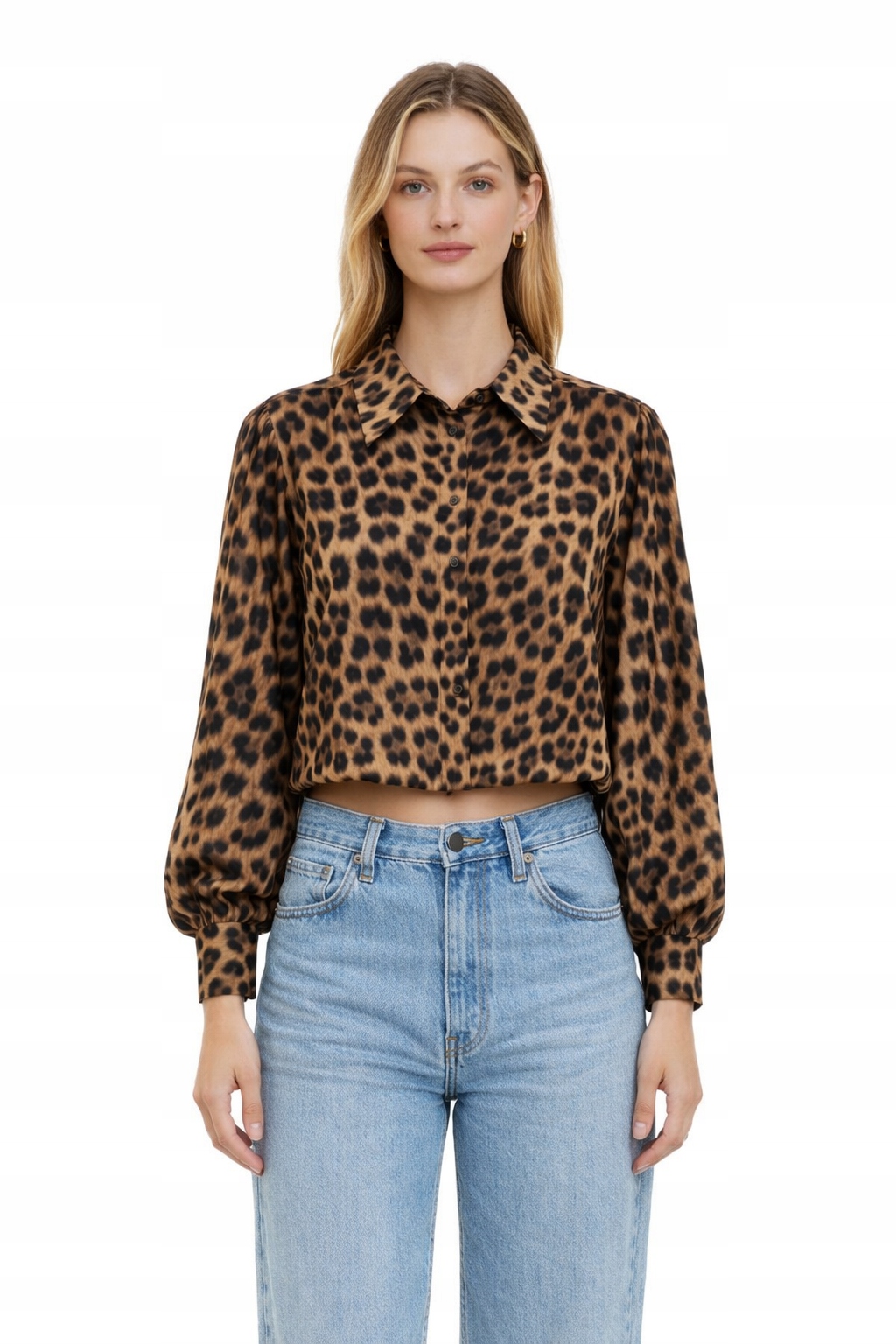 Dámská Halenka S Vzorem Panterky A Límečkem S I3A