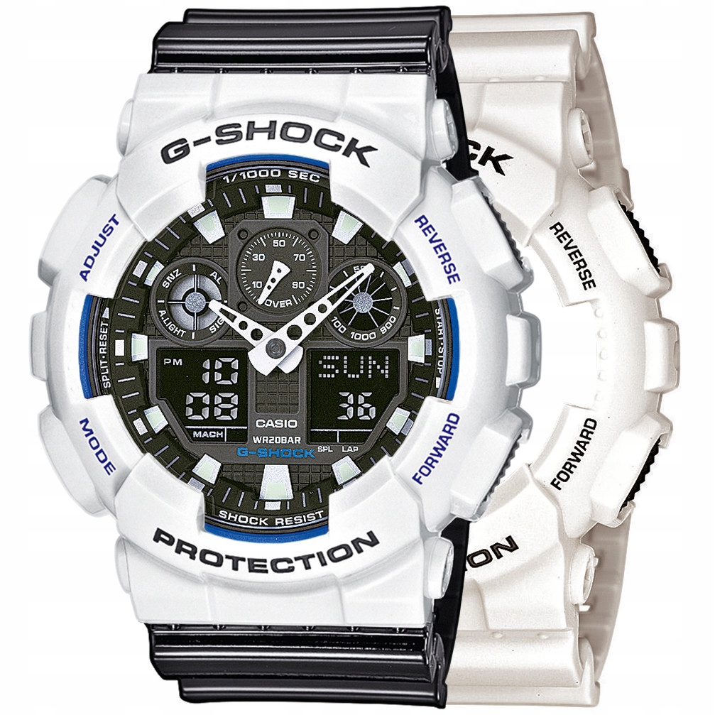 Set G-shock GA-100B-7AER Bílý Černý