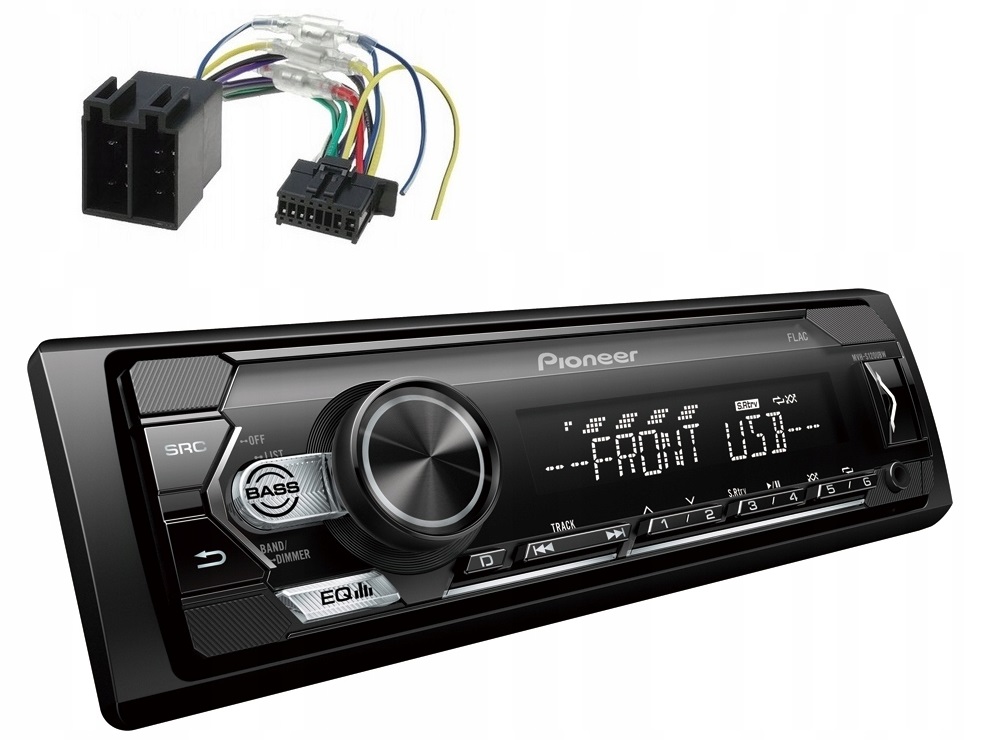 Autorádio MP3 Usb Aux Iso Adaptér Pioneer MVH-S120UBW Biely