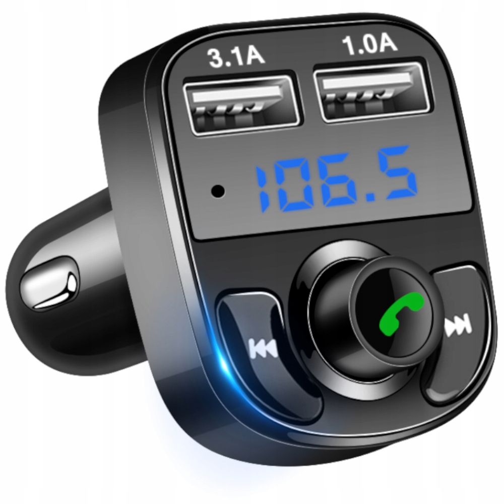 

Transmiter Bluetooth Fm MP3 Sd Ładowarka 2xUSB
