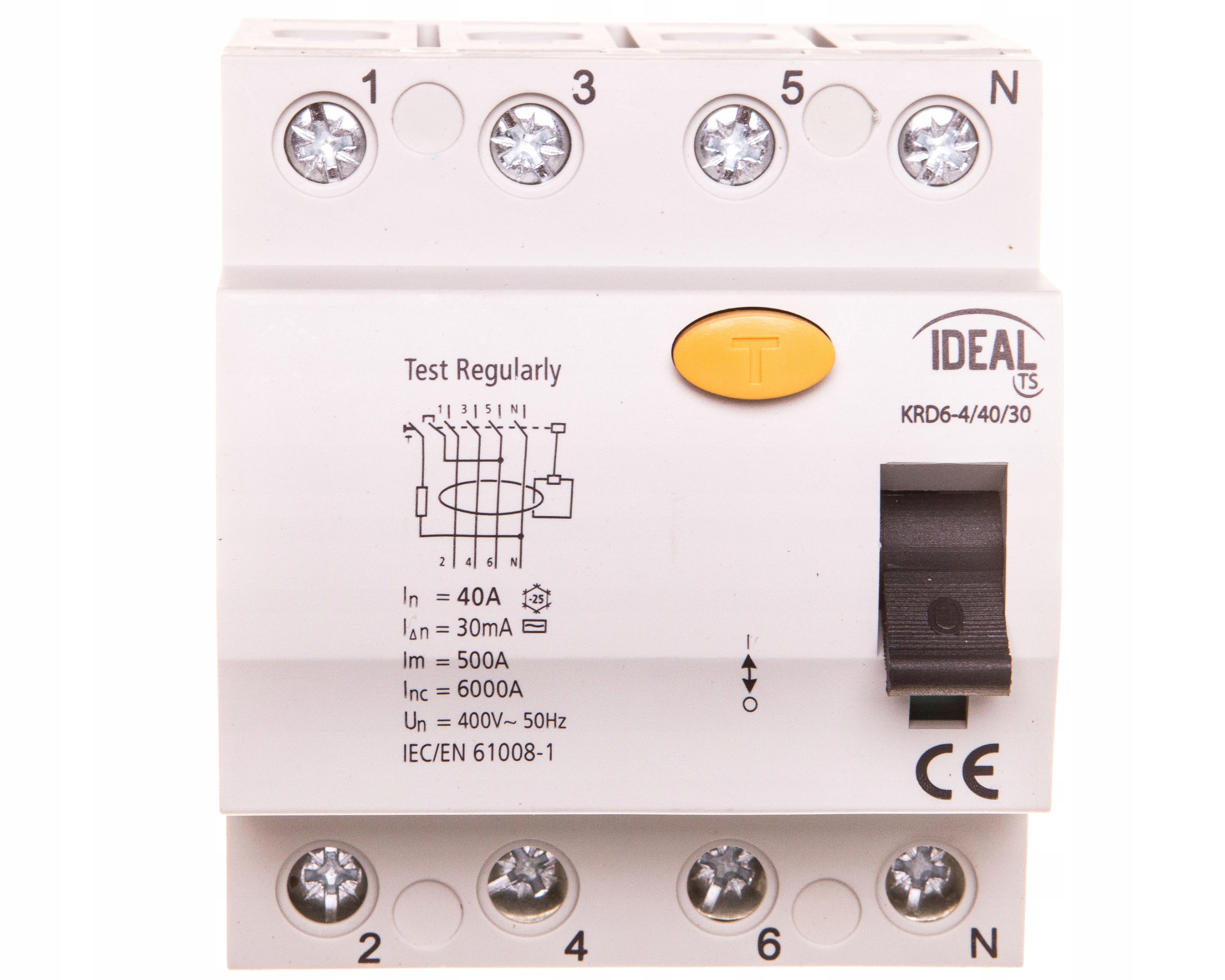 Proudový chránič Kanlux 400 V IP20 40 A