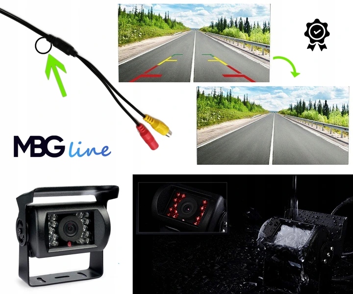 ZESTAW PARKOWANIA Kamera cofania Monitor LCD 7 Brand MBG line