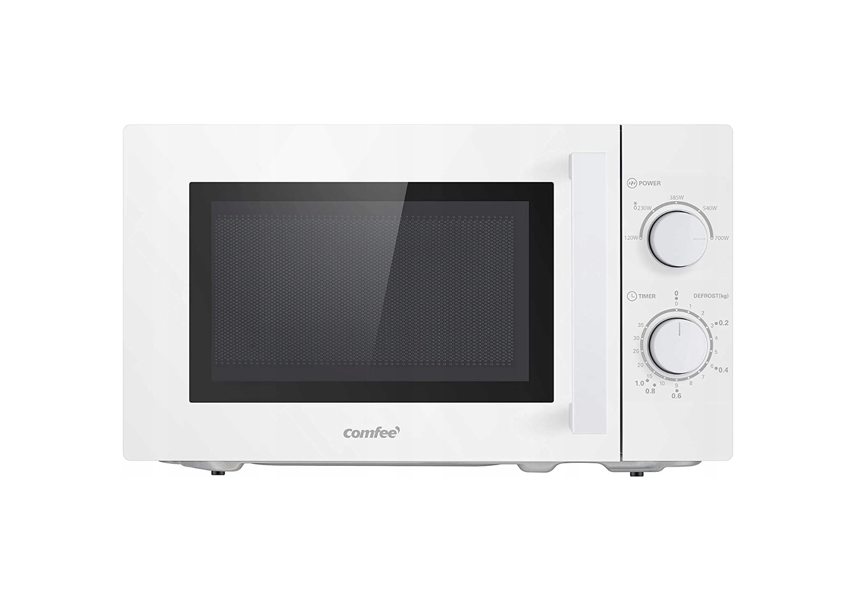 Comfee CMSN20WH Kuchenka mikrofalowa 20L 700W 5 poziomów mocy timer biała