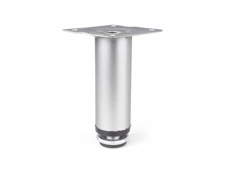 Nóżki meblowe okrągłe metalowe H-10 cm srebrne Kod producenta DN-737