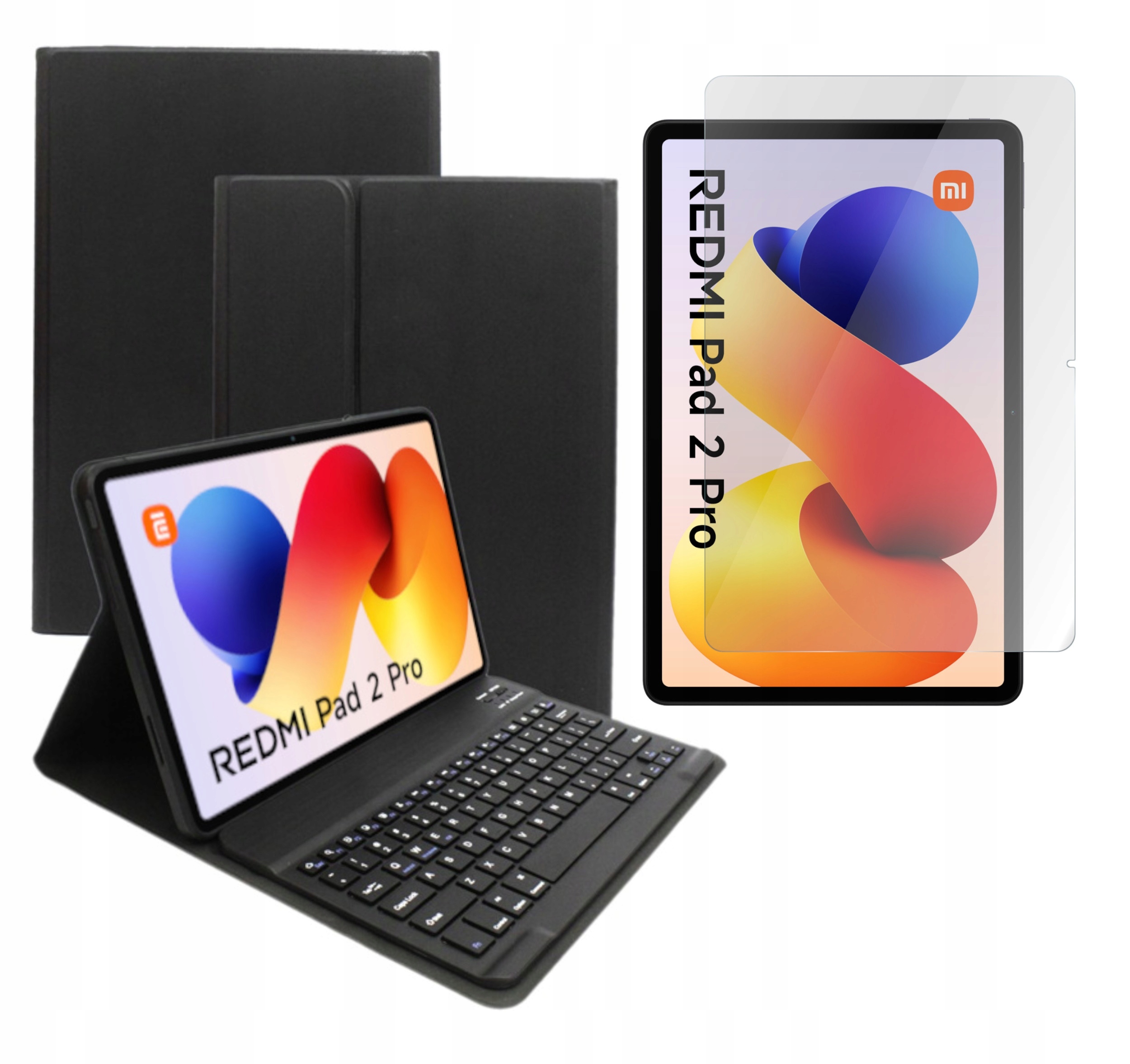 Etui do Xiaomi Redmi Pad 2 Pro z klawiaturą bezprzewodową bluetooth I Szkło