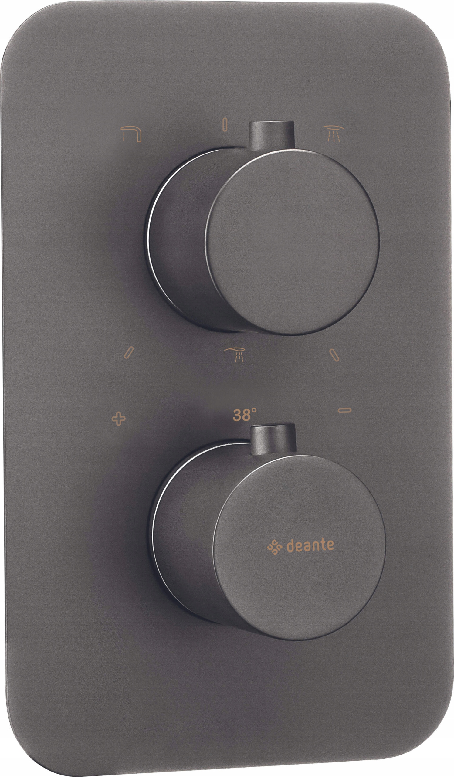 Deante Vonkajší prvok pre termostatický box Therm titanium Bxy_debt