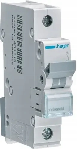 

Wyłącznik nadprądowy 6kA 1P B 16A Hager MBN116E