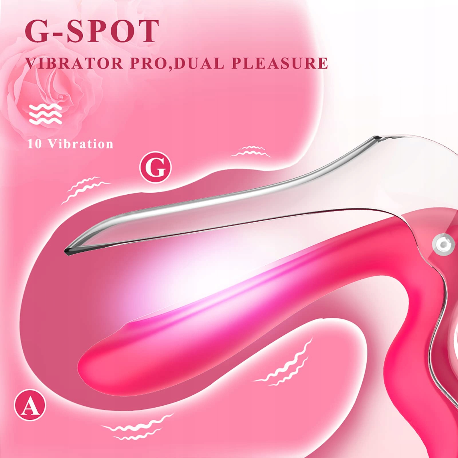 TOUNID Wibrator G Punkt Z Oświetleniem Prostata Stymulator Dla Par Czerwony — miniatura 7