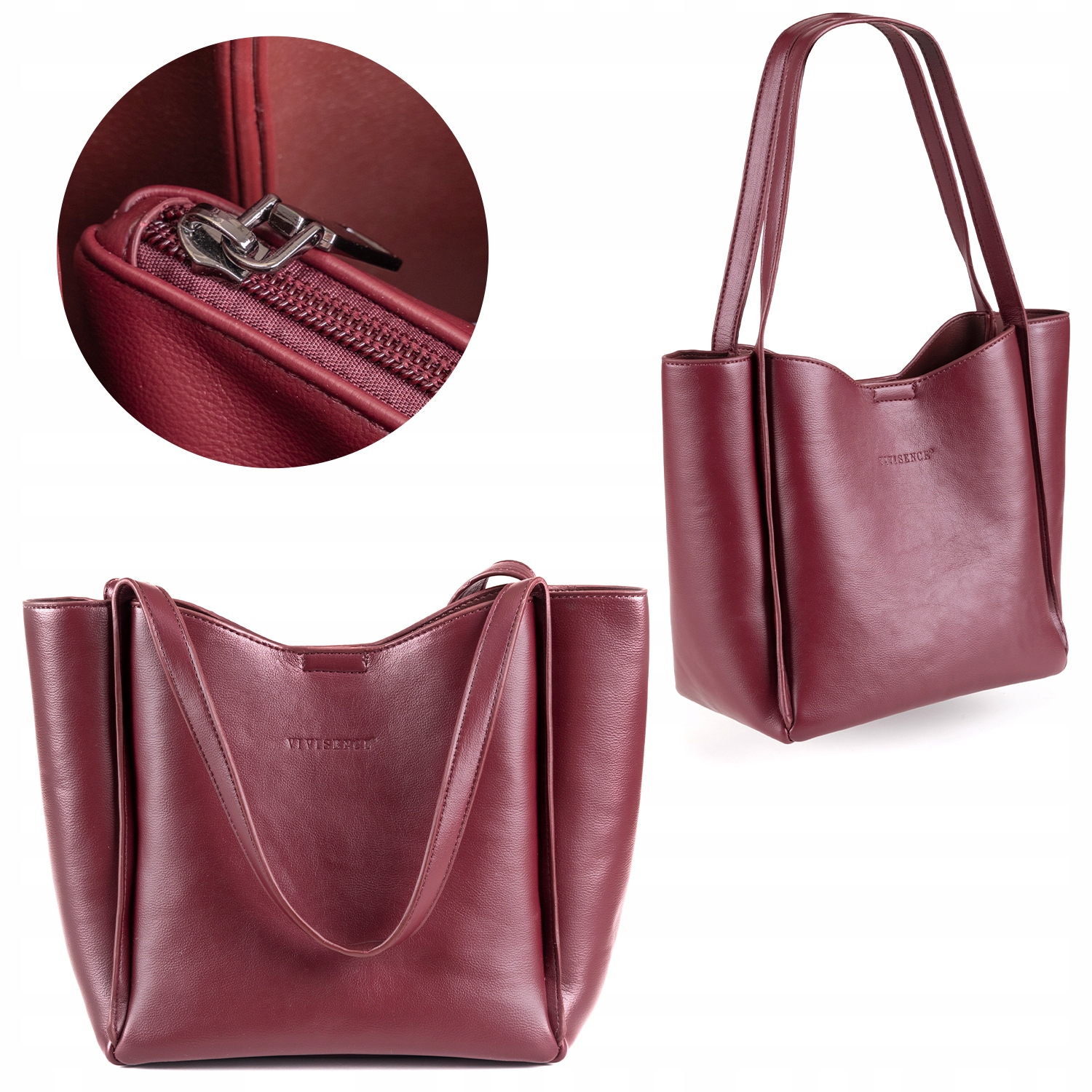 Vivisence T0004 dámská městská elegantní kabelka do ruky vínová Kabelka