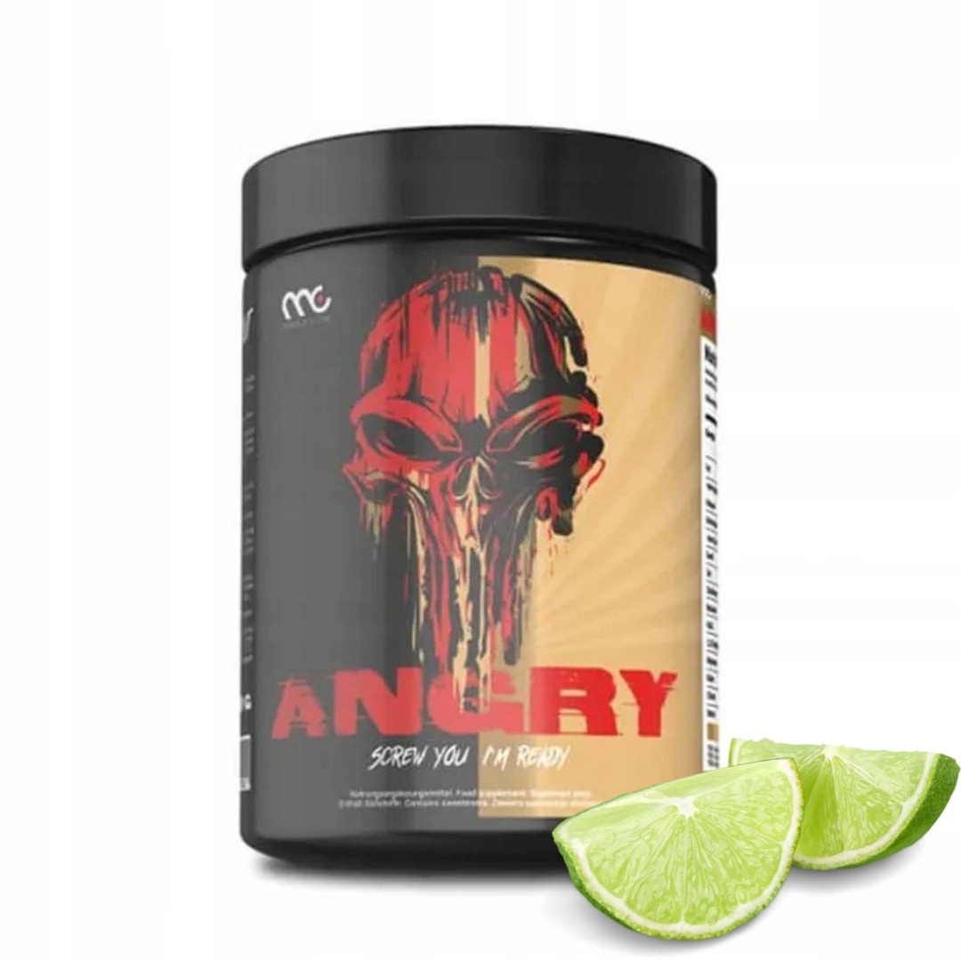 Angry Pump 300 g – svalová pumpa, fokus, No booster bez kofeinu Limetka