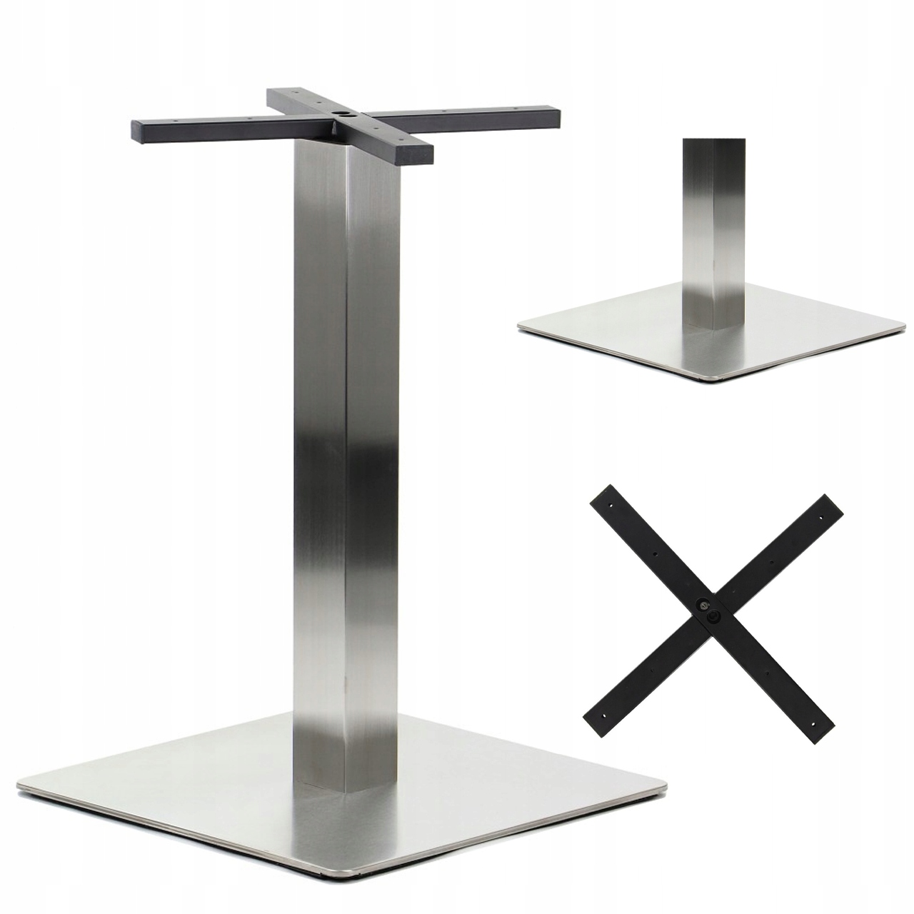 Základna Pro Stůl SH-3002-6/S Kartáčovaná 50X50 CM, Pro Pracovní Desku 80X80 CM