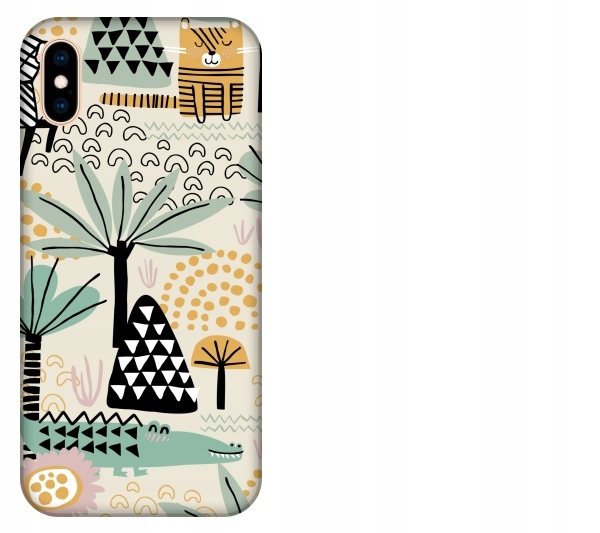 

Etui pokrowiec iPhone Xs Max Wzór tropikalny Afryk