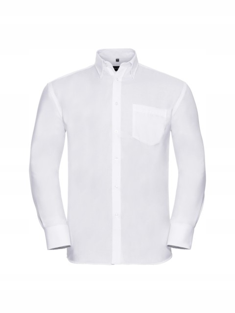 Pánská košile s dlouhým rukávem bez žehlení Russell Bílá M