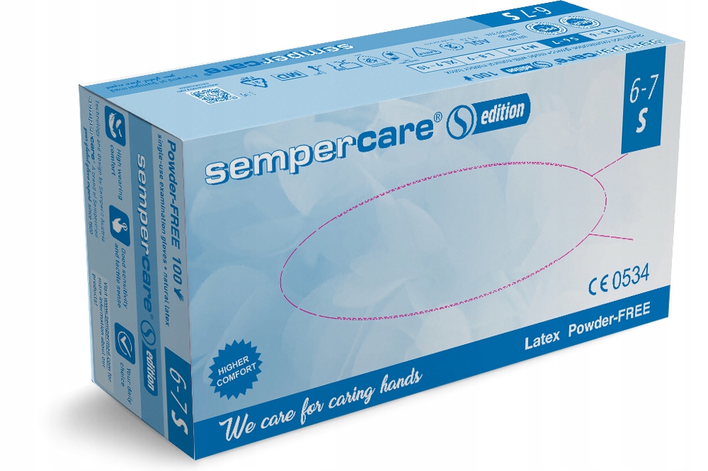 

Sempercare Edition rękawice lateksowe Pf r. S