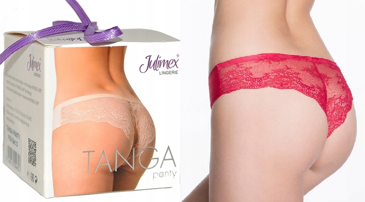 

julimex Tanga figi Bezszwowe koronka Czerwone S