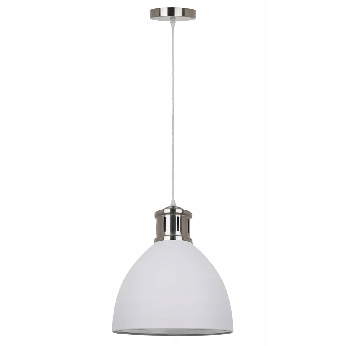 Závěsná lampa Italux Lola Industriální Bílo-niklová E27 Kovová