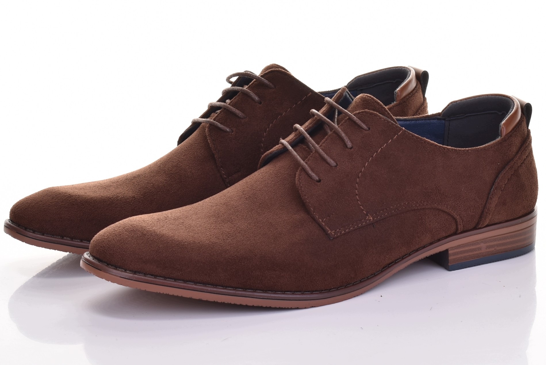 Pánské Polobotky Elegantní Pohodlné Semišové Společenské Boty Klasické Hnědé