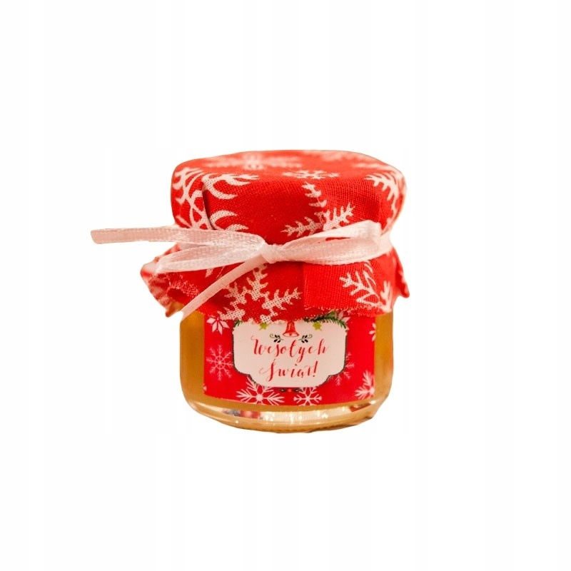 

świąteczny miód w słoiczku Czerwone Święta