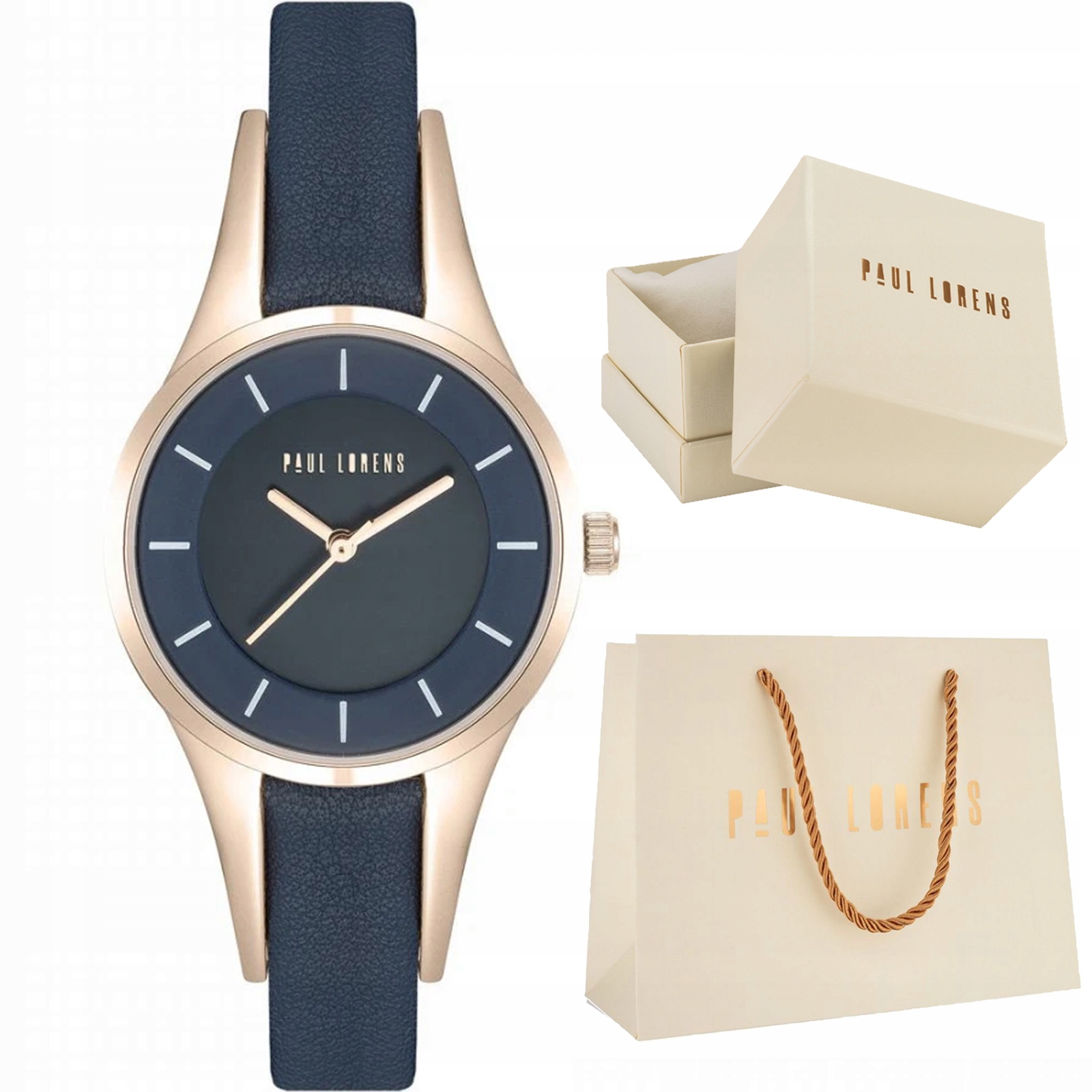 Klasické křemenné dámské hodinky Paul Lorens 8154A-6F3 Kožený Řemínek