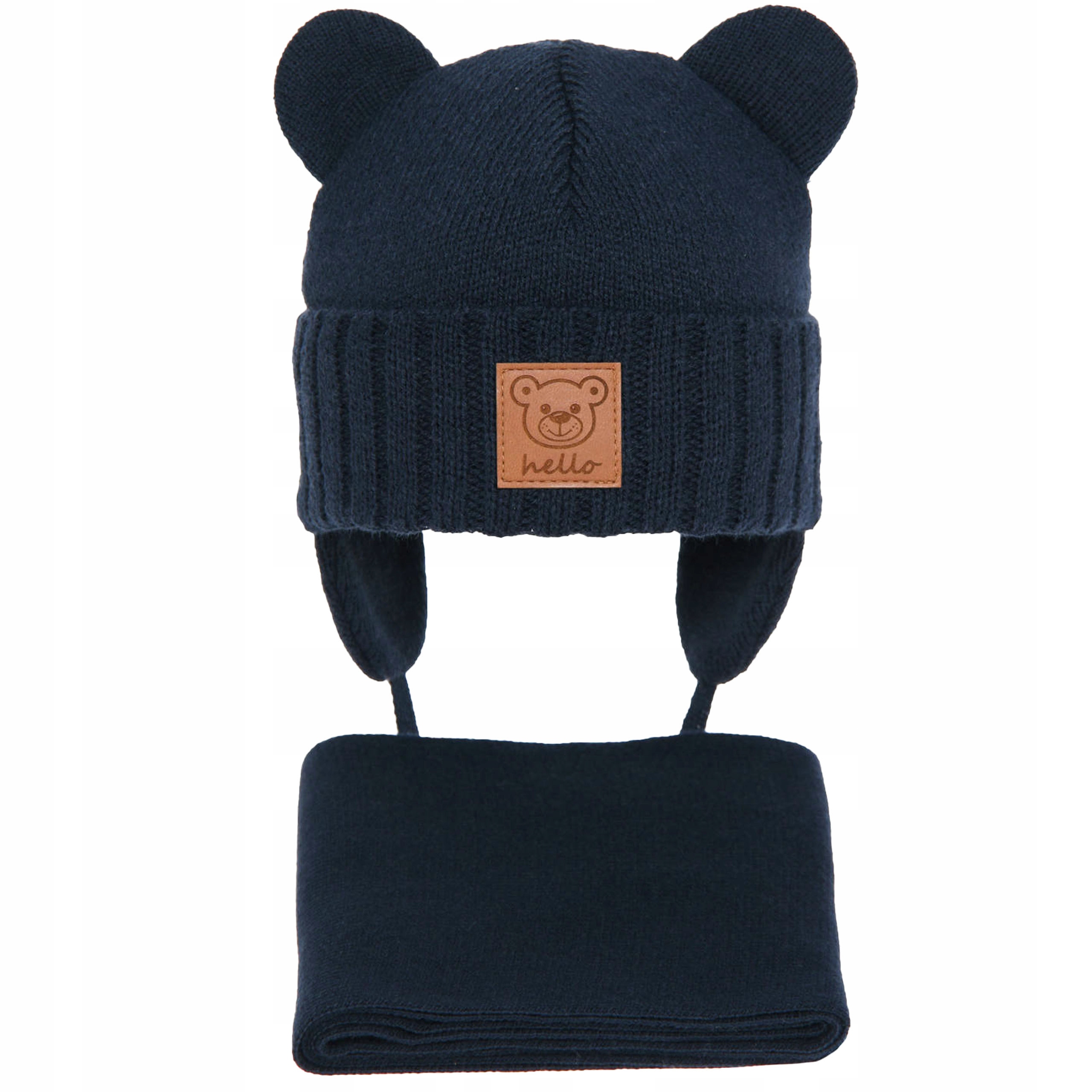 

Komplet Zimowy niemowlęcy zima Czapka Szalik 44-46