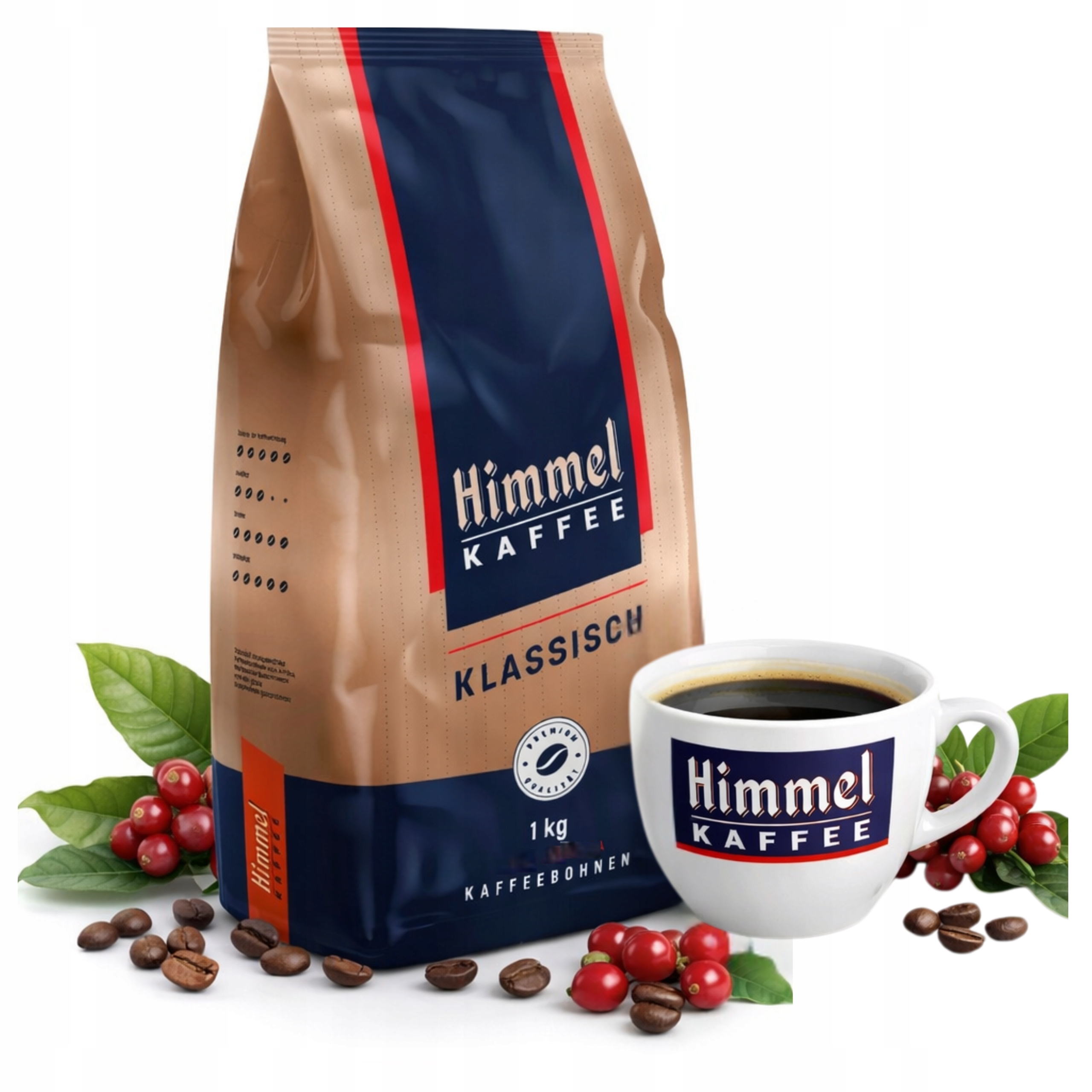 Levně Káva 1 Kg Čerstvě Pražená Arabica Robusta Směsová Himmel 1000 G