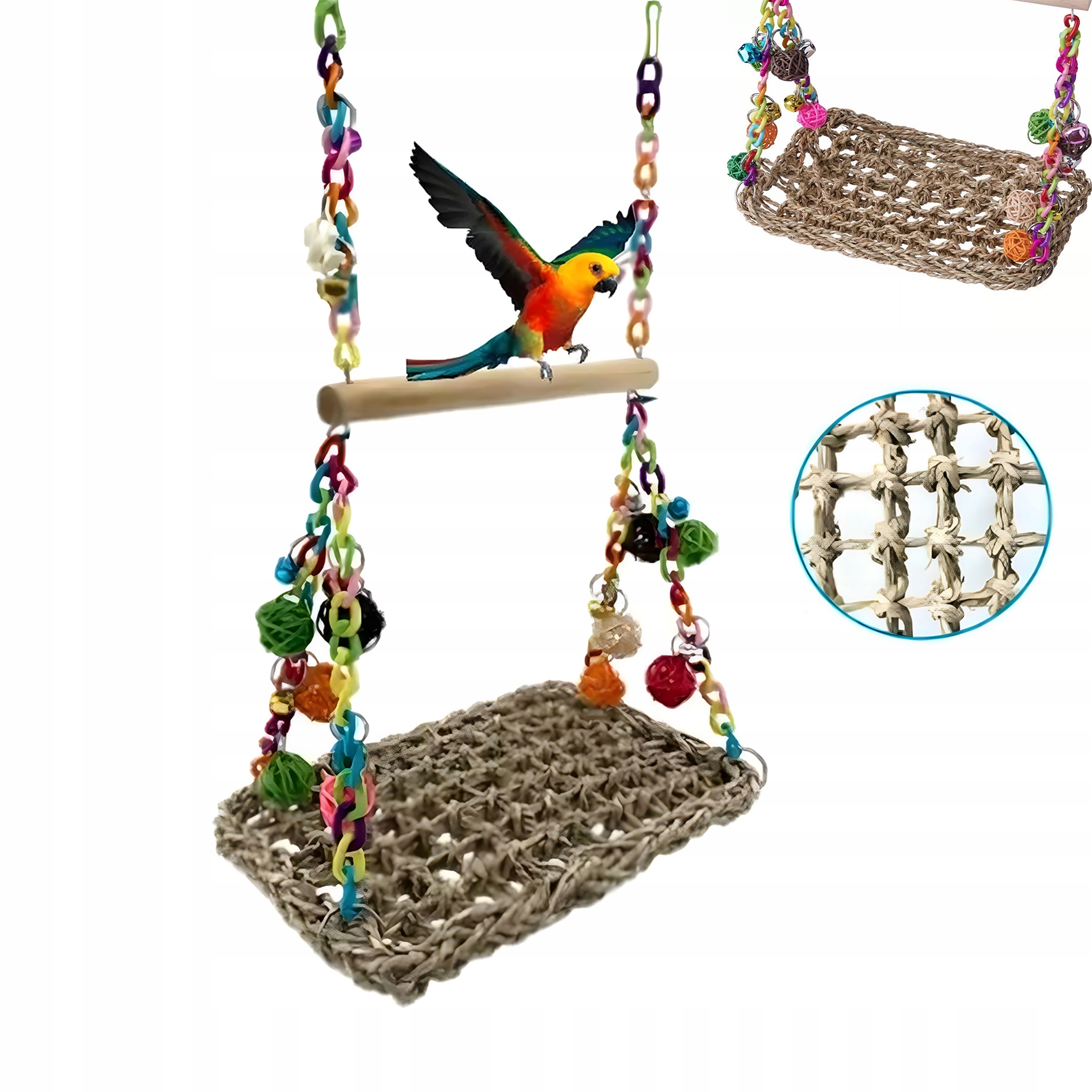 Stojan Pro Papoušky S Houpačkou Lehký Odolný Hrací Koutek Pro Papoušky Hračka Pro Odpočinek