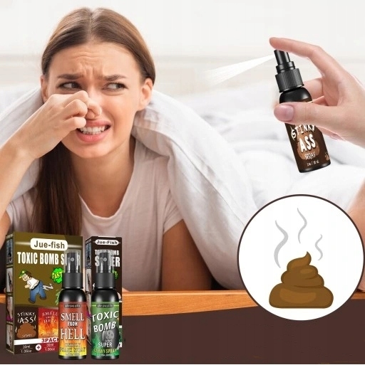BOMBA ŚMIERDZĄCA PRANK BĄK W SPRAYU SMRÓD W PŁYNIE 3SZT.prezent na swieta Marka bez marki