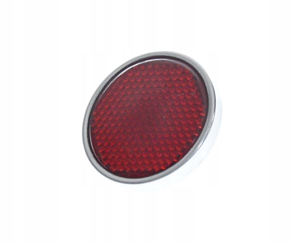 

Odblask 54 mm czerwony aluminiowa ramka Jawa Wsk