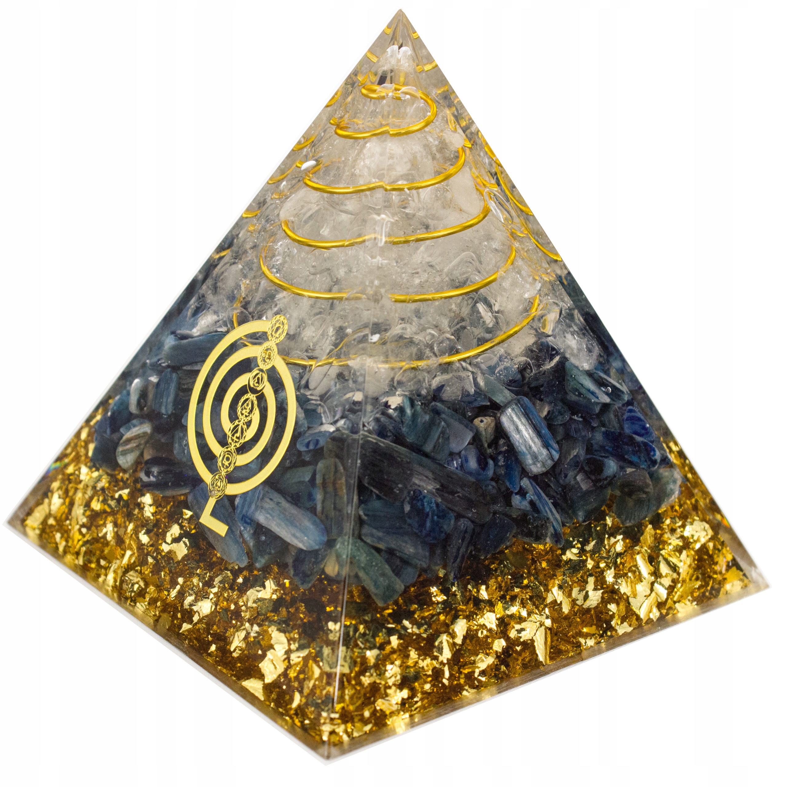 Piramidka Orgonit Kyanit Cyjanit Křišťál Opal Harmonizace Čakry 8 cm