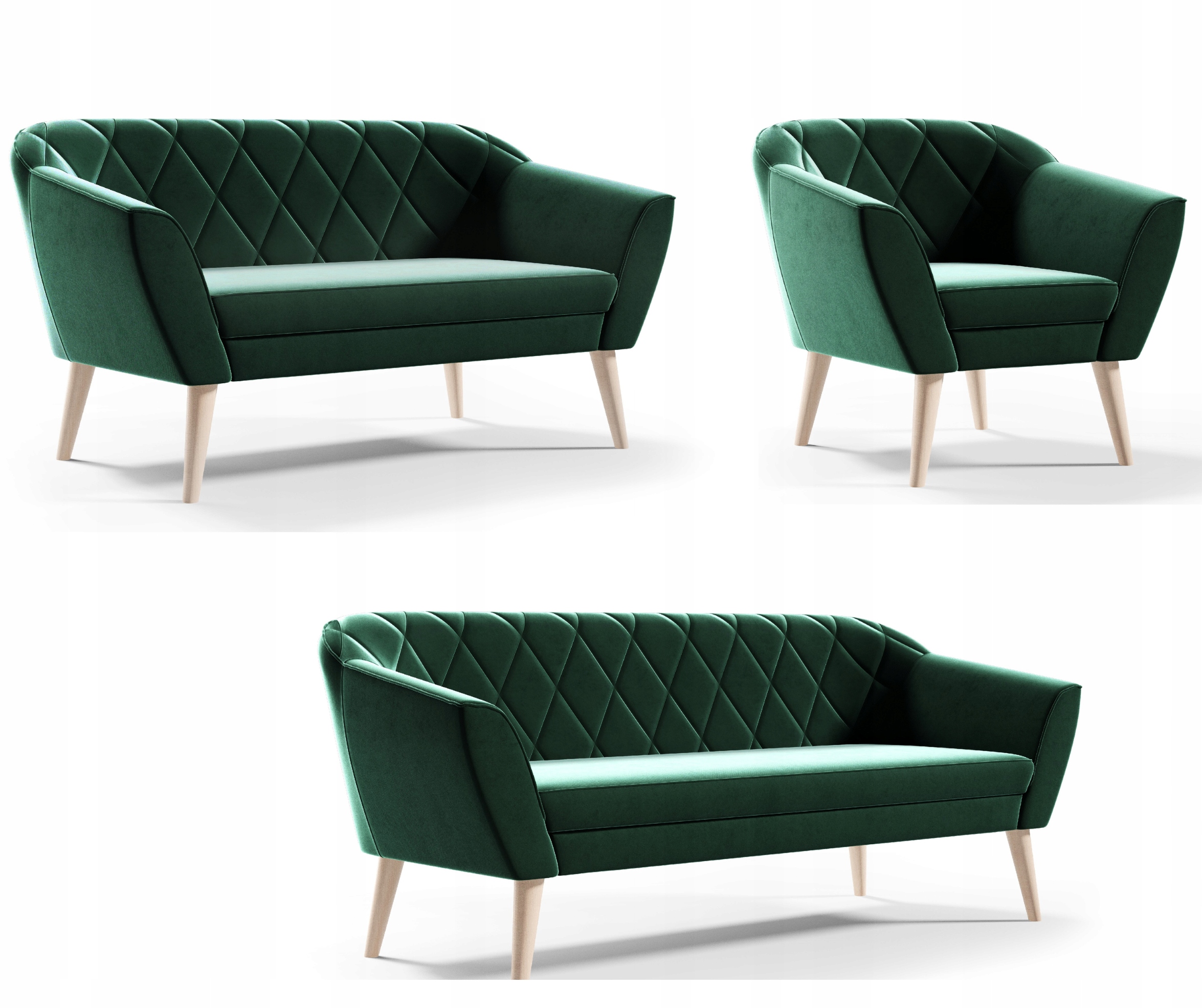 Zestaw Skandynawski , komplet wypoczynkowy GLORIA 3+2+1