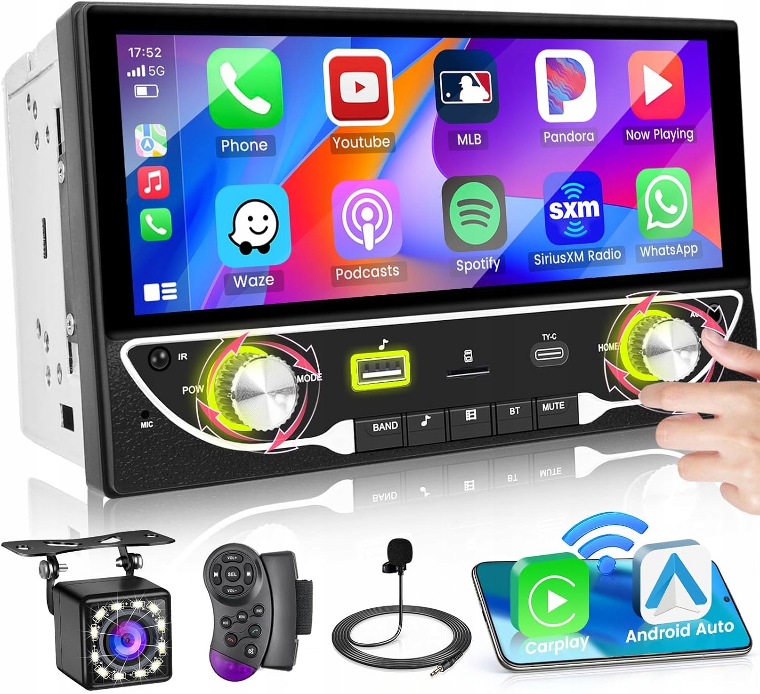 Autorádio Hikity 2 Din dotykový displej Kamera Android