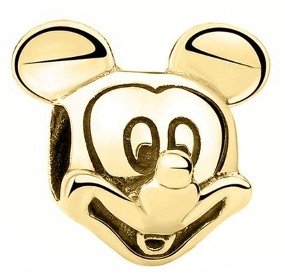 Zlaté přívěsky myšák Mickey Disney Pohádka Korálek Myš Stříbro 925