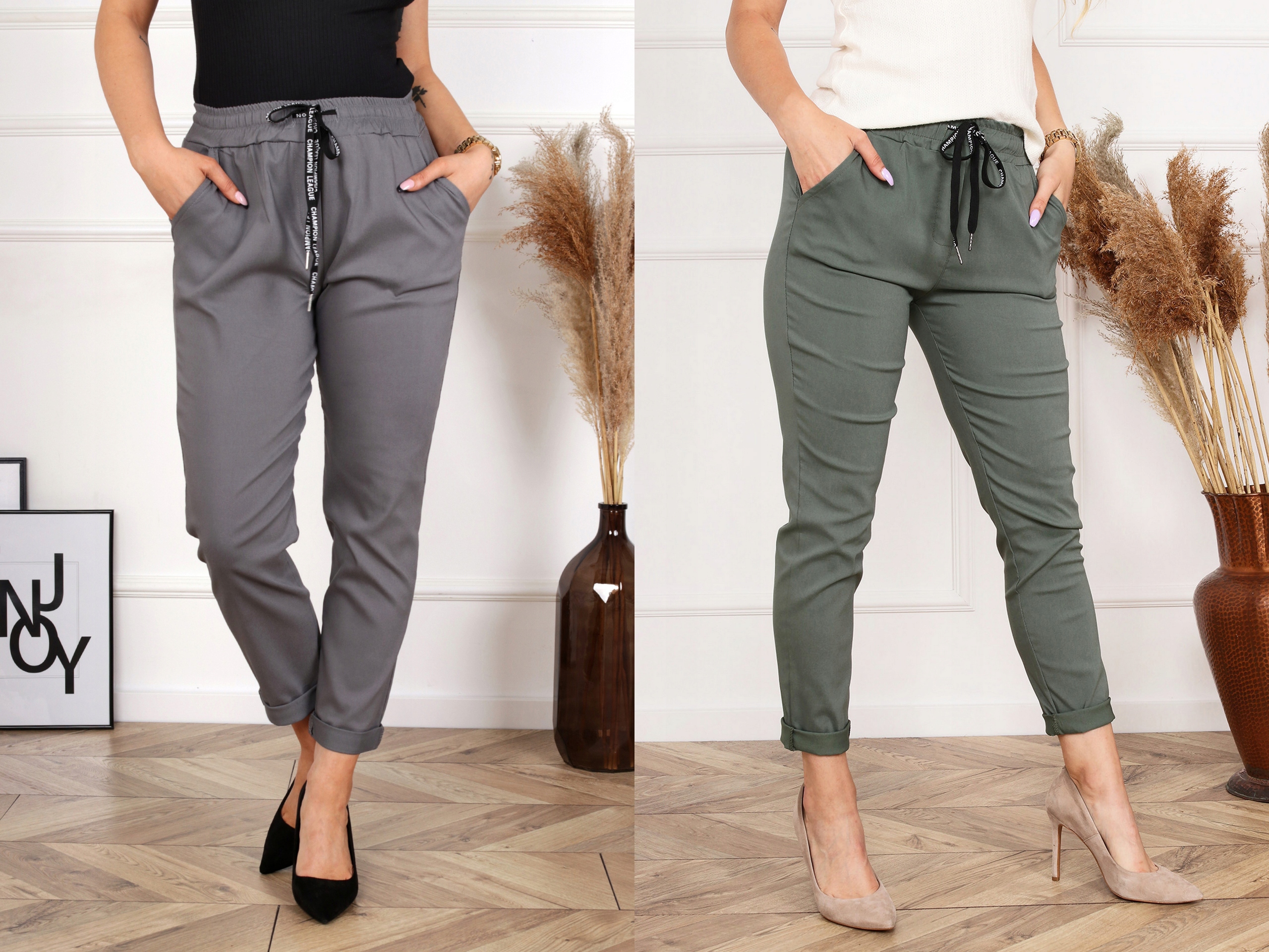 SPODNIE DAMSKIE RURKI CYGARETKI KLASYCZNE MODNE WYGODNE ELASTYCZNE 42 XL Zapięcie inne