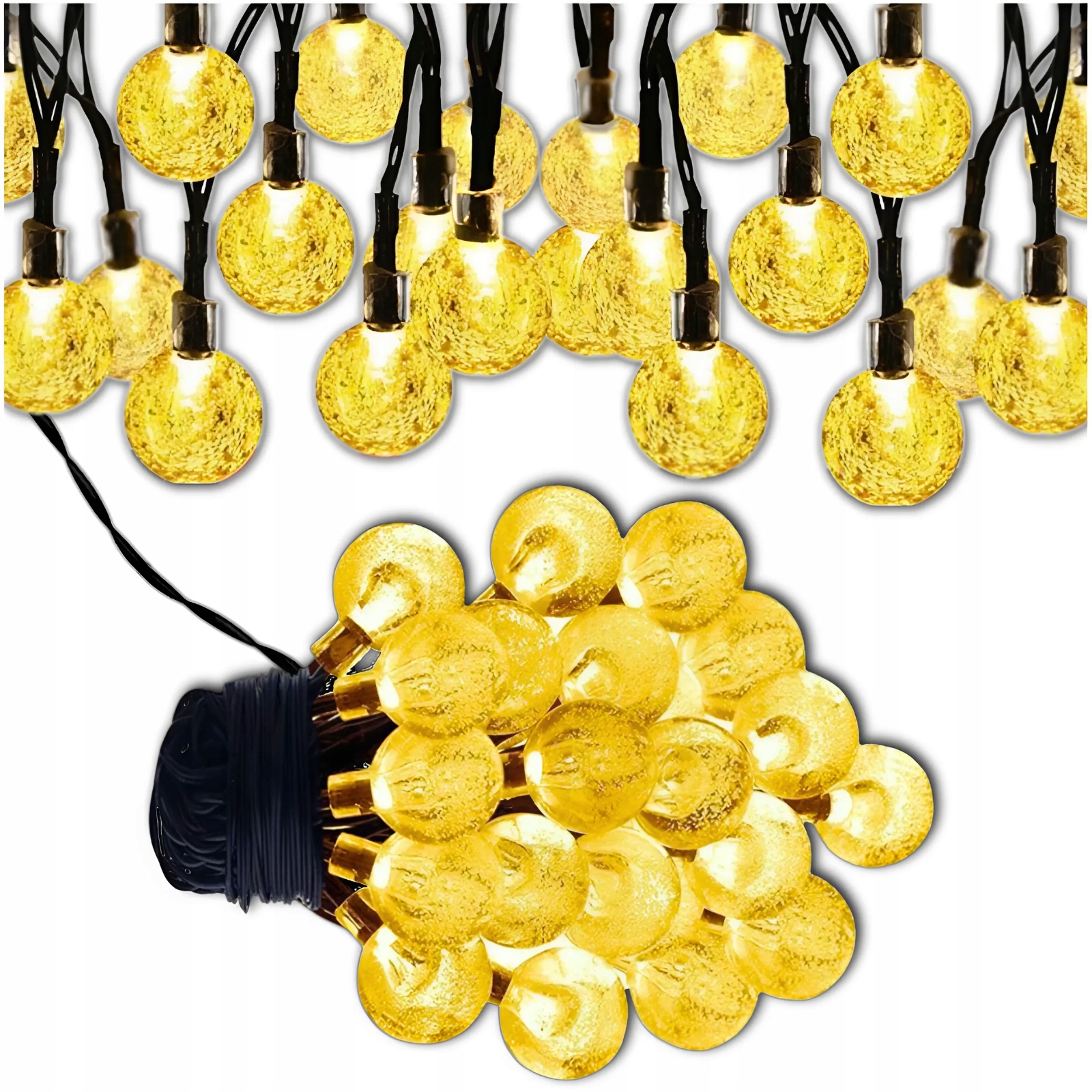 GIRLANDA OGRODOWA OZDOBNA TARASOWA NA USB DO OGRODU 40SZT ŚWIECĄCA LAMPKI