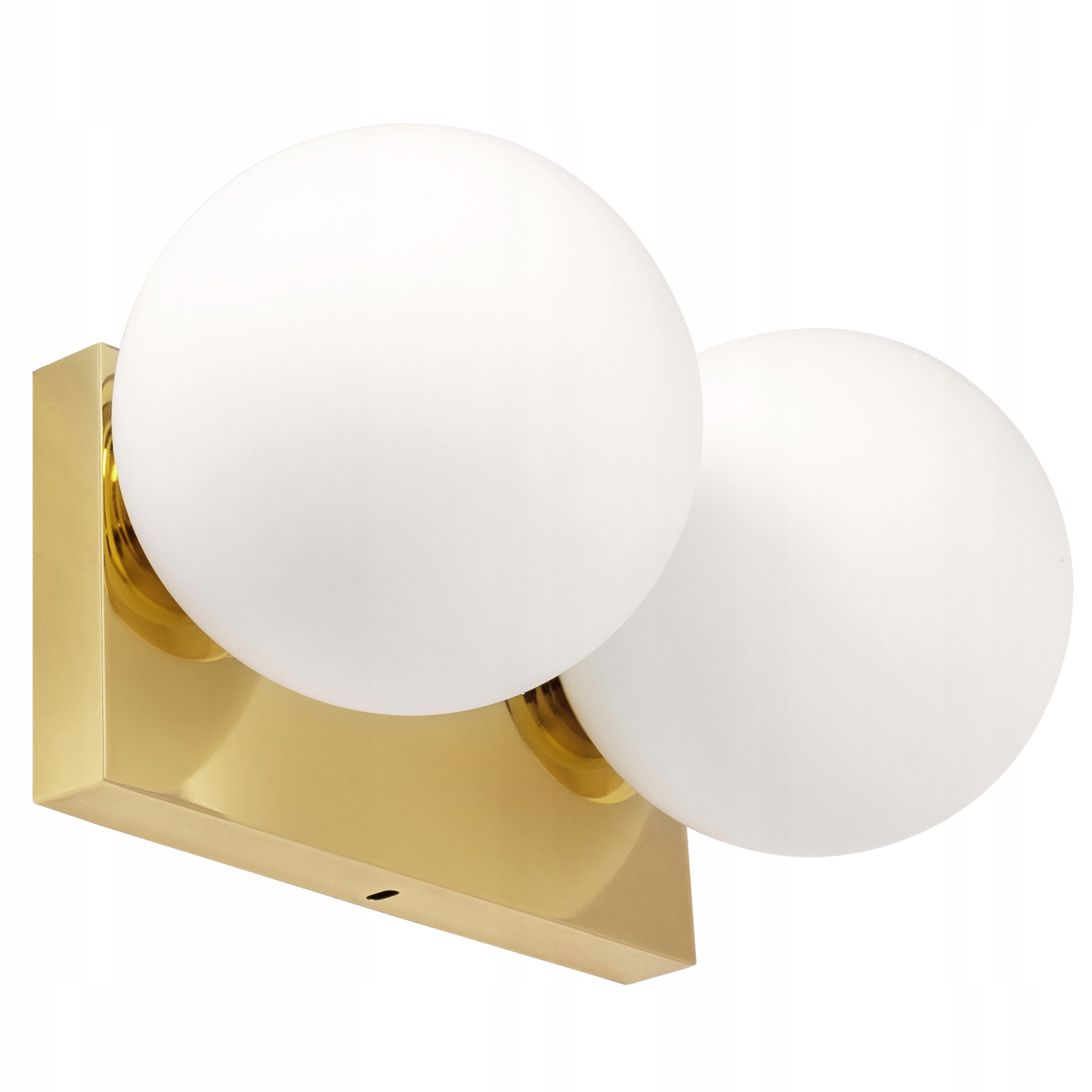 Lampa Kinkiet Ścienny Szklane Kule Gold Złota E27