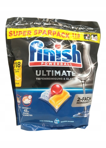 Levně Finish Ultimate All In 1 Citrus Kapsle Do Myčky Nádobí 118 Kapslí 1,522 Kg. De