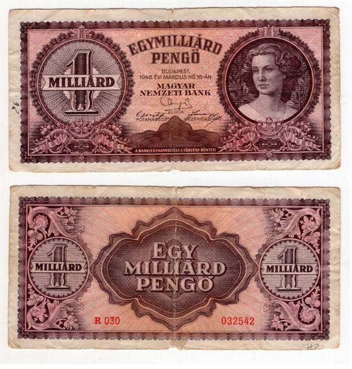 WĘGRY 1946 1000000000 PENGO